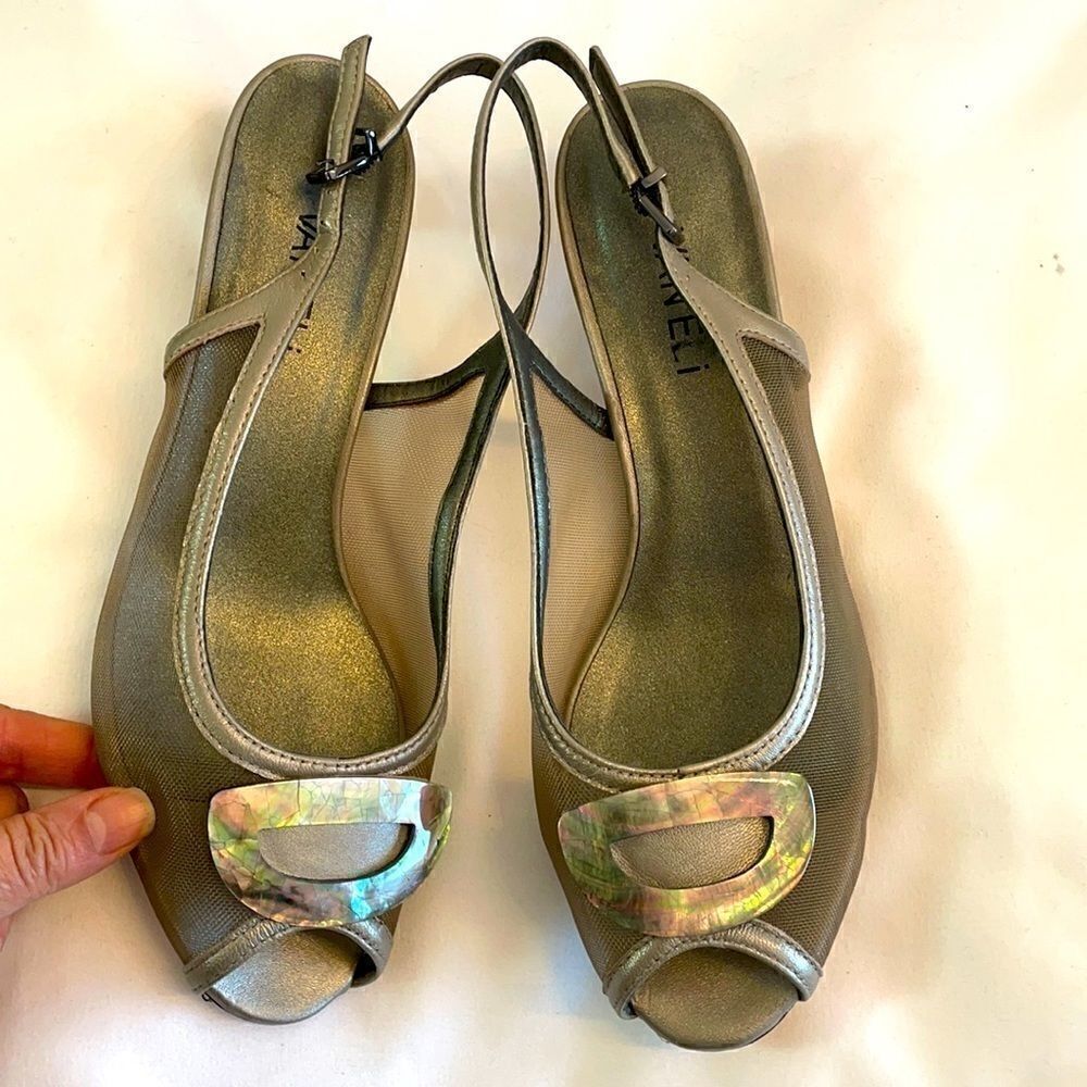 VANELI MESH SANDALS WITH “OPAL” FRONT.  NEW